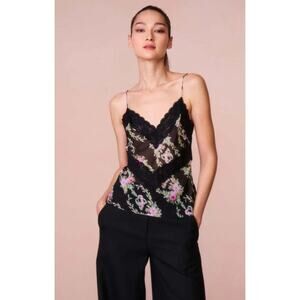 Love Shack Fancy NEW Brimsley Top in Color Black Coffee, Med